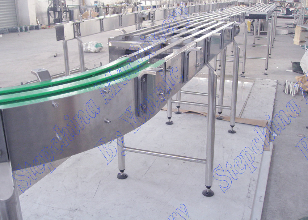 China Stable Bottle Conveyor Systems For Beverage Filling Line , Engineering Plastic Belt wholesale