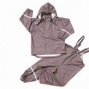 China Kid's PU Rainwear, Oeko-Tex Standards, Waterproof 3,000mm wholesale