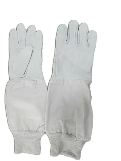 China Comfort  Beekeeping Gloves , Goatskin Bee Keeper Costume White Color wholesale