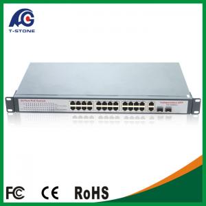 China Hot selling 24 Port 10/100Mbps Poe Switch with 2 sfp port 400w Internal Power wholesale