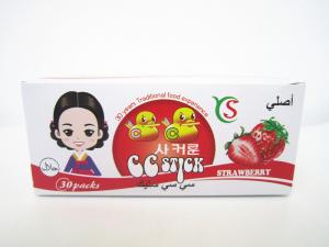 China 14.4g Strawberry flavor CC stick candy in box children's favorite healthy and yummy wholesale