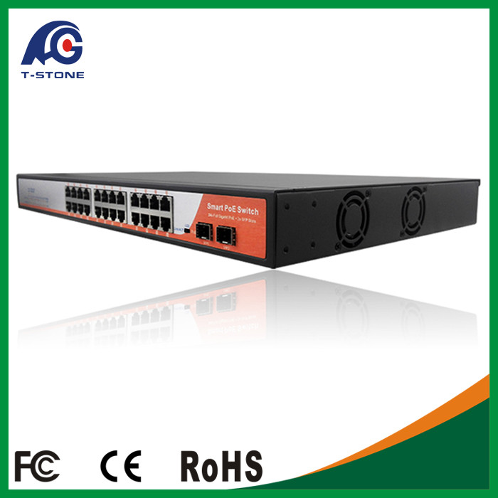 China 2 Gigabit TP/SFP Combo poe switch 24 port 10/100/1000Mbps wholesale