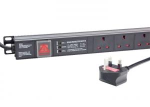 China Surge Protected Rack Mount Pdu With Individual Switches , Horizontal Server Rack Power Strip wholesale