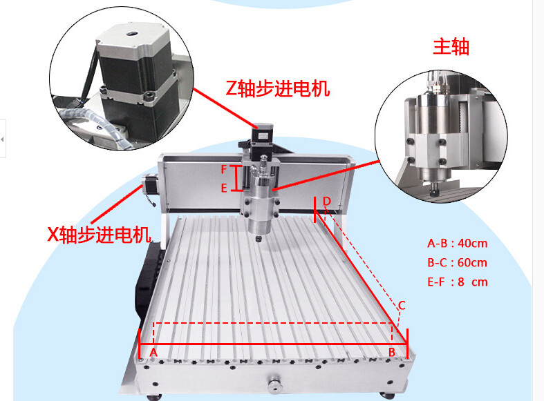 China AMAN CNC 6040  3-axis Router Engraver Milling Drilling Cutting Machine FULL SET UP wholesale