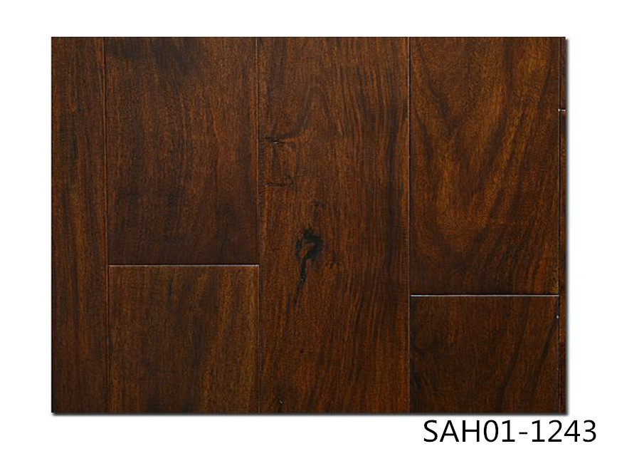 Buy cheap small leaf Acacia Handscraped, UV lacquer, HDF engineered flooring, 3-layer, UV from wholesalers