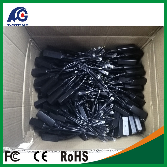 China POE Splitter Cable Adapter 10 100M 30m Distance LED Indicate DC to POE for IP Camera CCTV wholesale