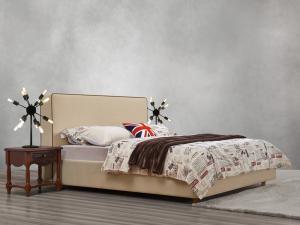 China American design Good quality Gery Fabric Upholstered Headboard Queen Bed Leisure Furniture for Apartment Bedroom set wholesale