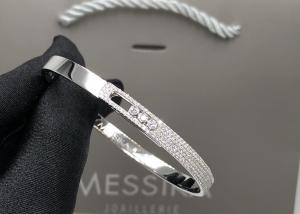 China Thin 18K Gold Diamond Bracelet wholesale