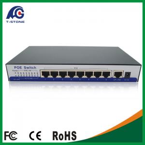 China China Manufacturer! 9 Port 10/100Mbps Fiber Optic PoE Switch 8 POE ports and 1 uplink wholesale