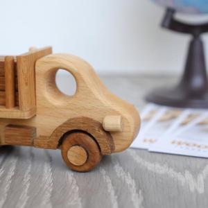 China No Deformation Wooden Log Truck Toy , Children Teaching Montessori Wooden Blocks wholesale