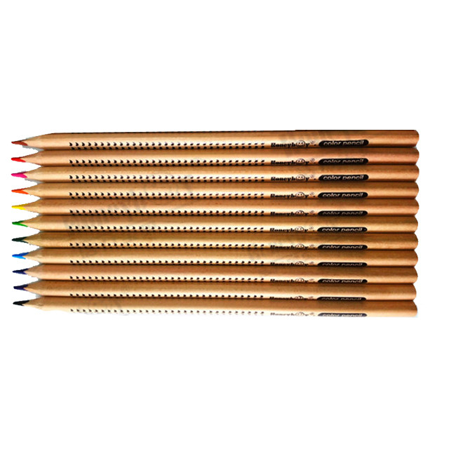 China Natural lWooden Nateral 7'' color pencil China with Roll printing and 3.0mmWater-soluble lead core  color pencil wholesale