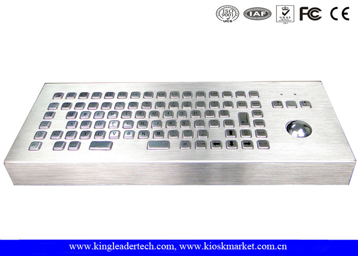 China 86 Keys Dust-proof Metal Industrial Computer Desktop Keyboard With Trackball wholesale
