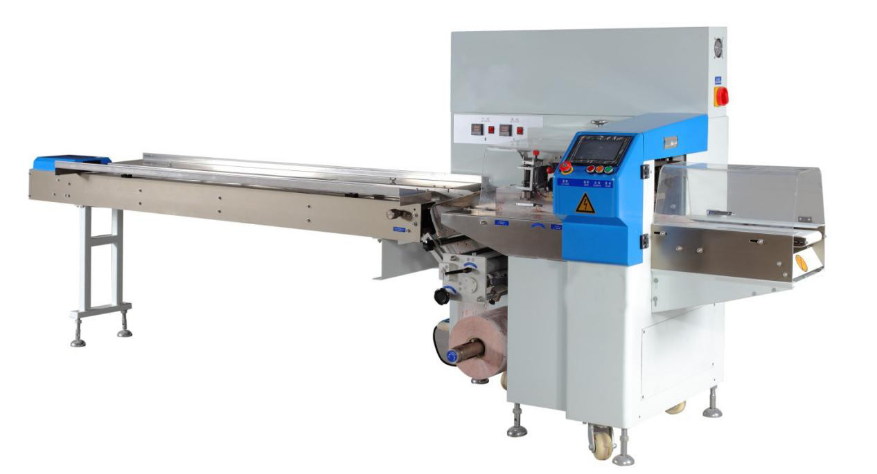 China Double Servo Control Face Mask Packing Machine Step Down The Paper Pillow Packing Machine wholesale