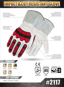 China 360 Degree Goatskin Shell Cut Resistant Work Gloves With Impact Protection wholesale