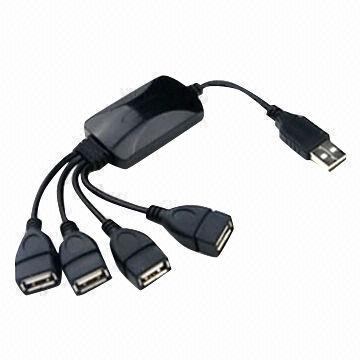 China USB 2.0 Hub with 4 Ports and 480Mbps High-speed wholesale