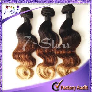 China Wholesale 7A 100% unprocessed high quality virgin brazilian wavy hair virgin ombre hair wholesale