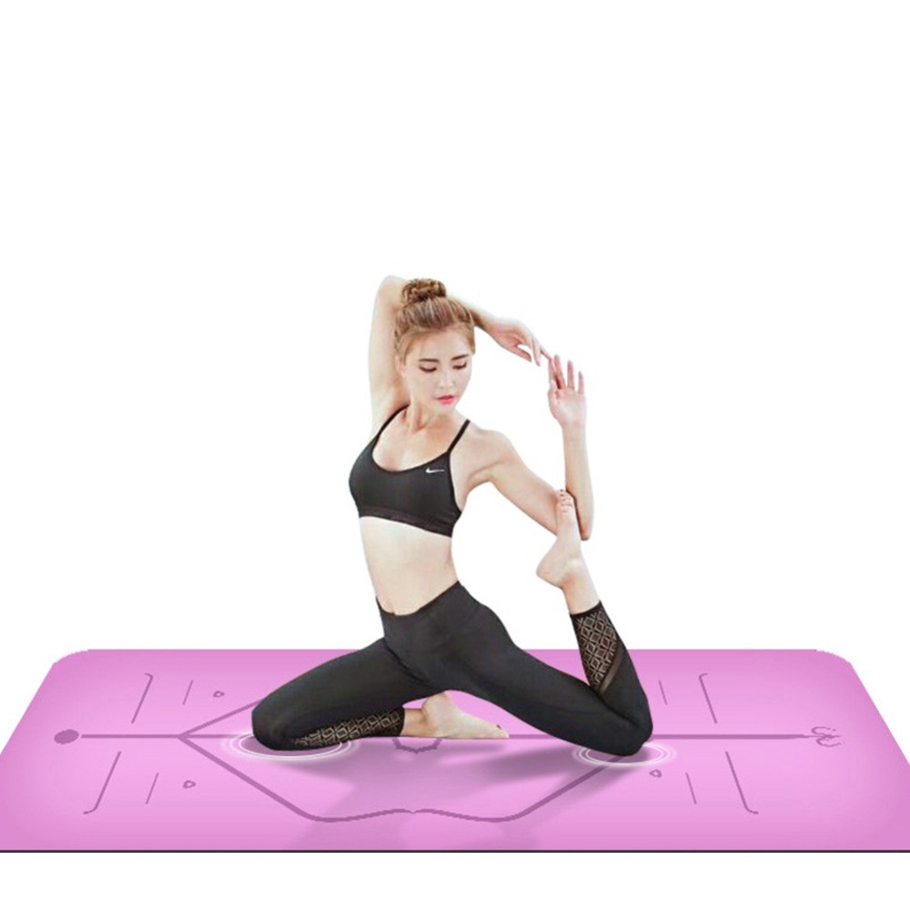 China Non Slip Fitness Yoga Mat / TPE Yoga Mat Pilates Gym Exercise Sport Living Room Pads wholesale