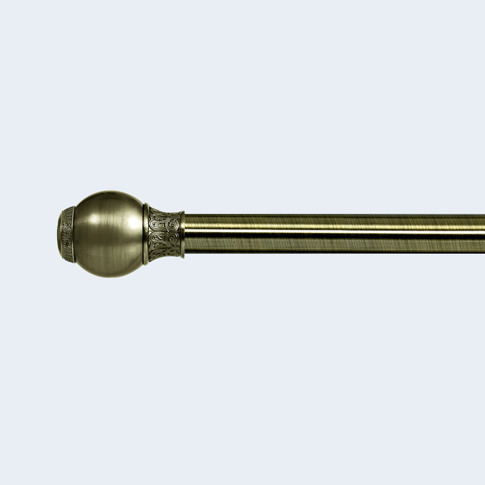 Buy cheap 25MM Classic Ball shape Finial Anti-Brass color 6M Curtain Pole With Bracket Bedroom Decor from wholesalers