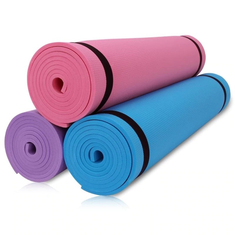 China Colorful Anti Slip Yoga Mat , Gym Fitness Thick Exercise Mats With Bandages wholesale