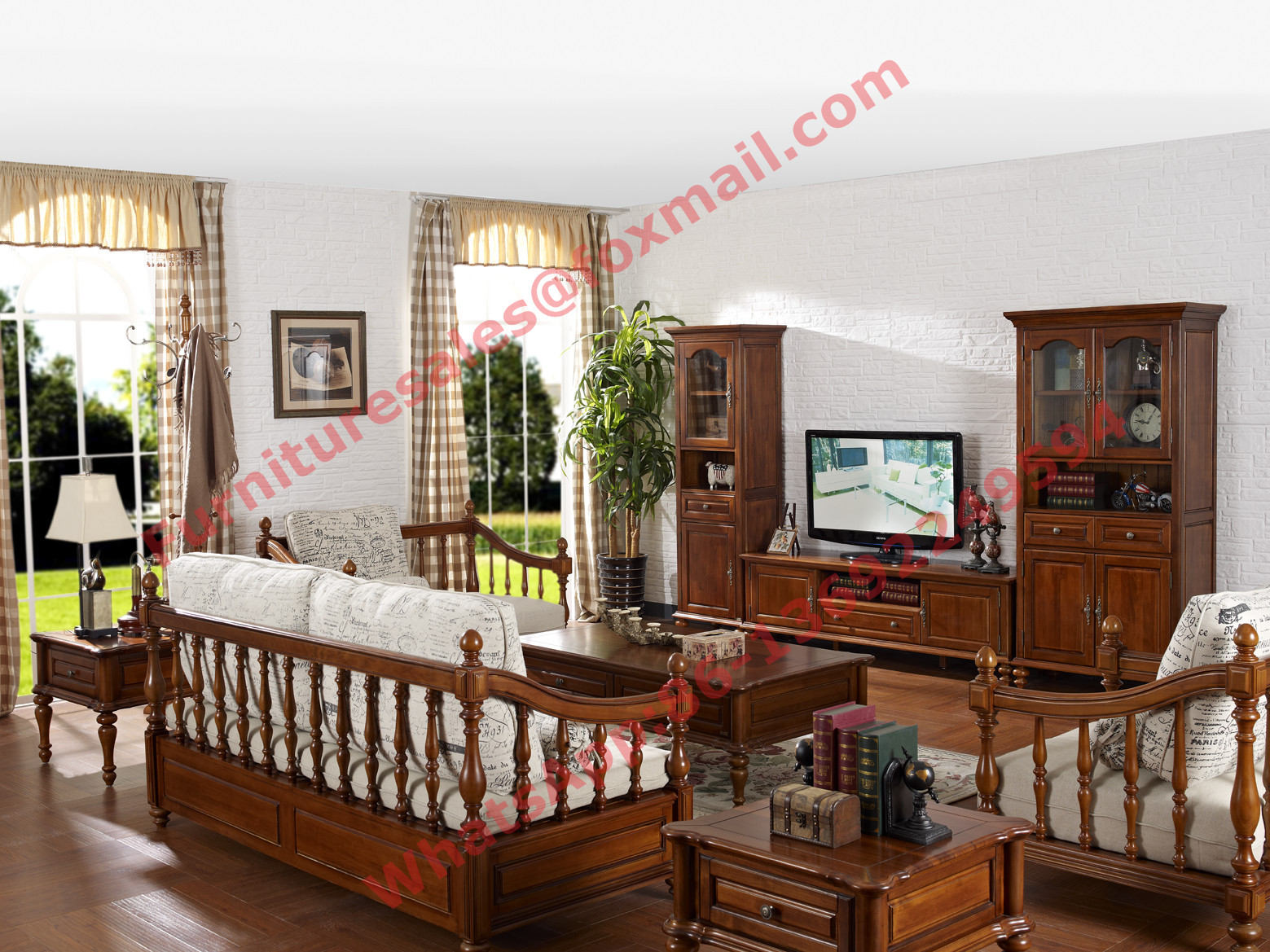 China Solid Wooden Carving Frame with Fabric Upholstery Sofa Set in Living Room Set wholesale