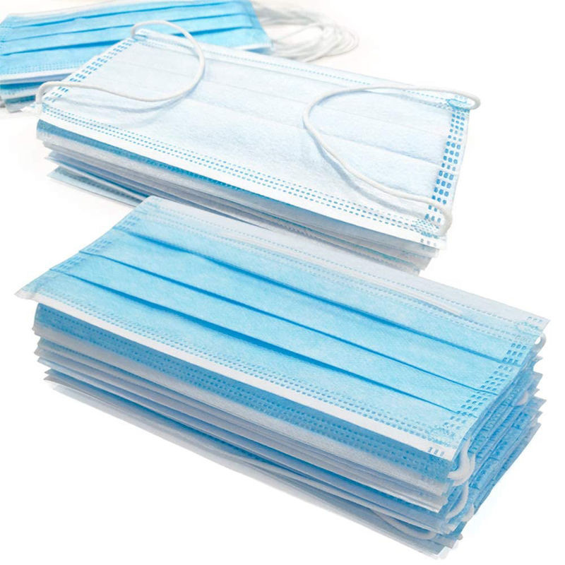 China Anti Germs Disposable Surgical Mask , 3 Ply Disposable Blue Earloop Face Mask wholesale