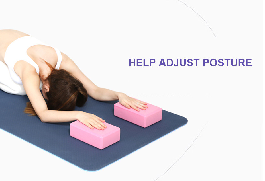China Customized Yoga Exercise Blocks EVA Foam Yoga Blocks Stretching Aid Gym Pilates wholesale