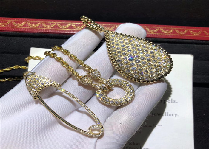 China Luxury  18K Gold Diamond Necklace wholesale gold jewelry manufacturers wholesale