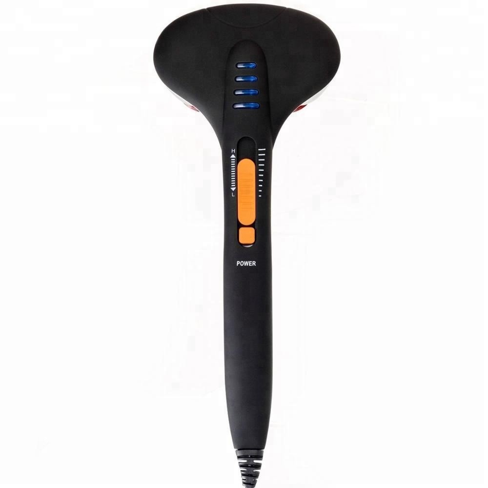 China Heads Interchargeable Two Headed Back Massager With Push Button Speed Adjustment wholesale