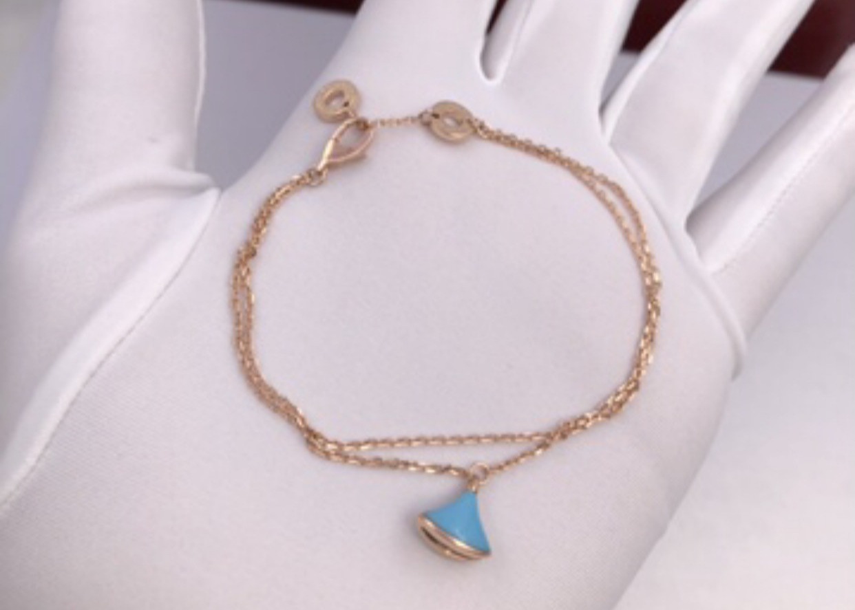 China Vintage Bvlgari Divas Dream Bracelet , 18K Gold Jewelry With Turquoise wholesale