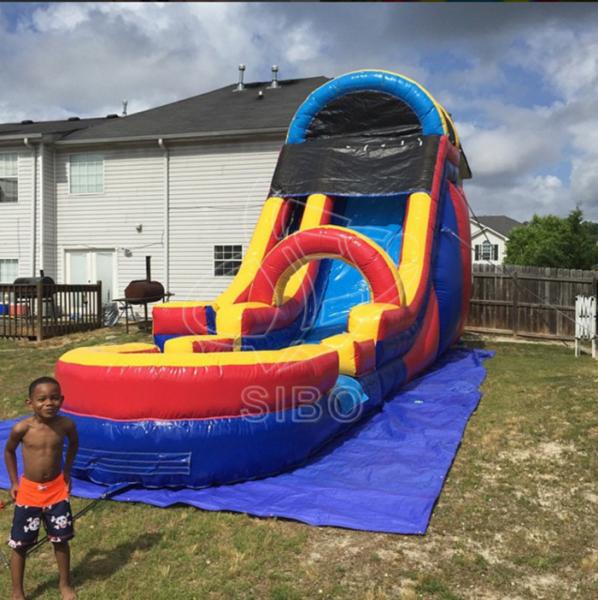  Inflatable Backyard Water Slide For Kids , Bounce House Water Slide