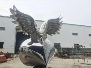 China Customized Stainless Steel Garden Sculptures , Abstract Metal Art Sculptures wholesale