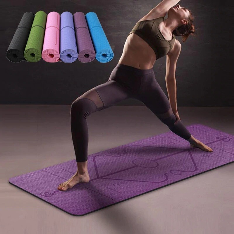 China 10mm Thickened Yoga Exercise Mat / Non Slip Gym Fitness Mat With Yoga Bag & Strap wholesale
