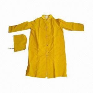 China Men's Rainwear/Rain Poncho, Long, PU Fabric, Waterproof 3000 wholesale
