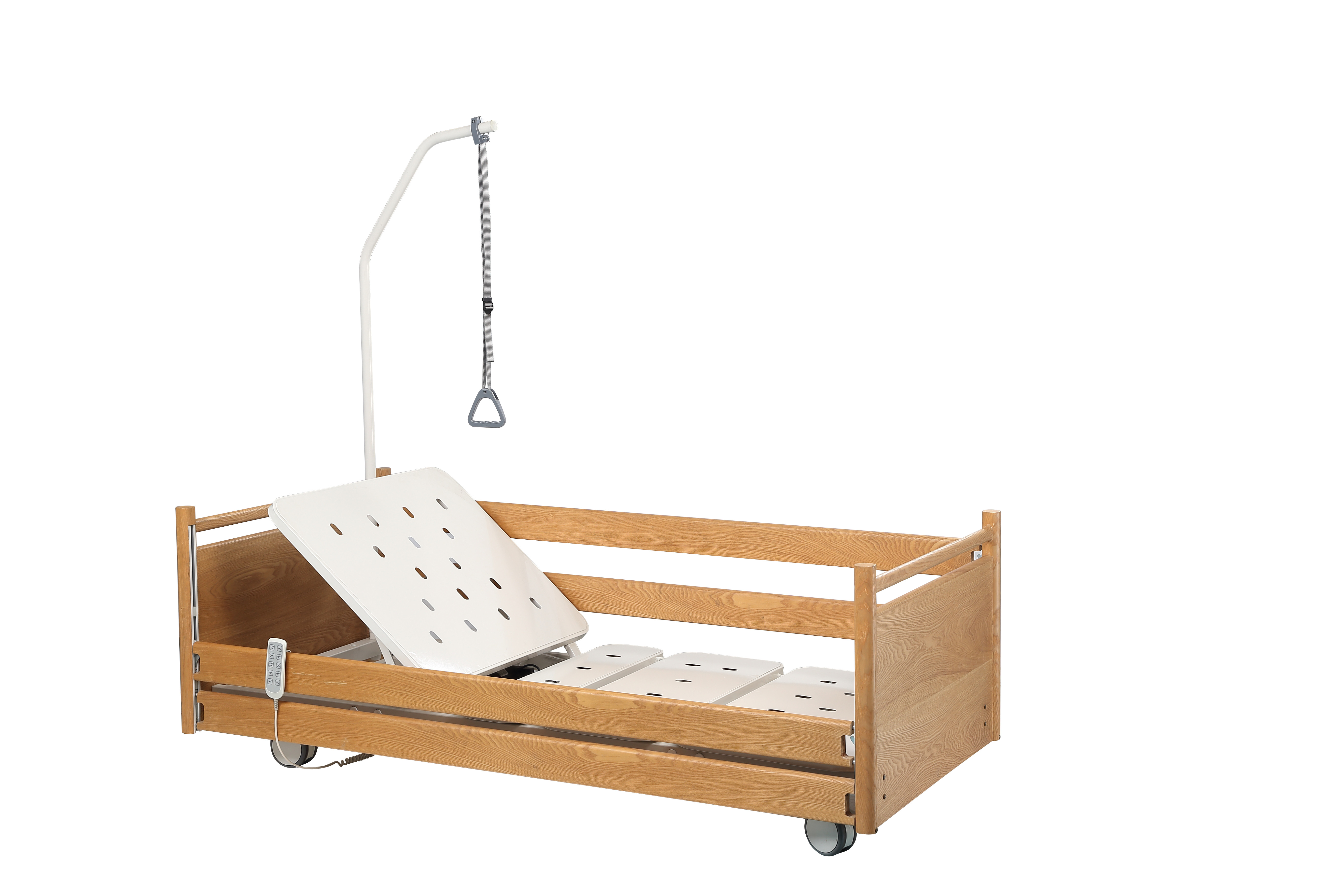 Quality 2190 * 970 * 300 - 760mm Home Care Bed For Paralysis Patient Wooden Handrails for sale