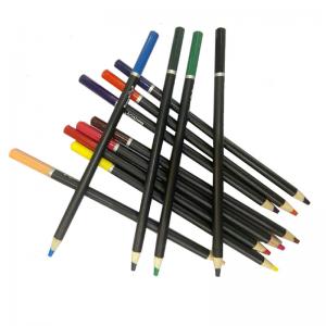 China High quality 4.0mm lead soft basswood water soluble color pencil set with silver ferrule and dip top wholesale