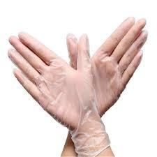 China Clear transparent White Disposable PVC Gloves For Preventing Contamination wholesale