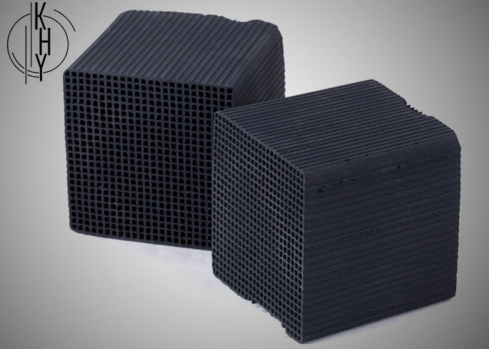 China Black KHY Activated Carbon Honeycomb For Chemical Industrial Exhaust Treatment wholesale