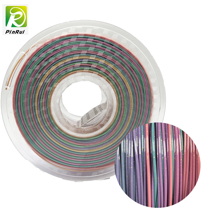 China PLA 1.75mm 3D Printer Filament Sparkle Twinkling Rainbow Color wholesale