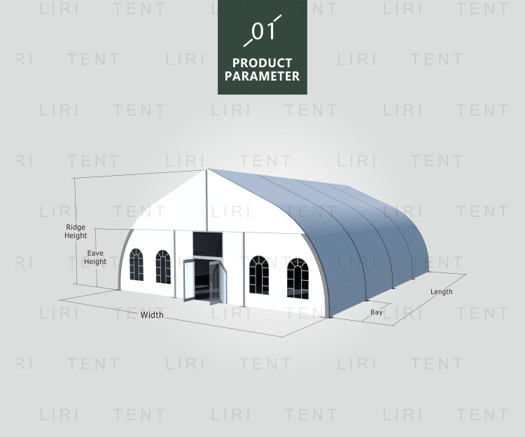 30X60 TFS Curved Coal Storage Shed Tents  For Sale from China Tent Factory