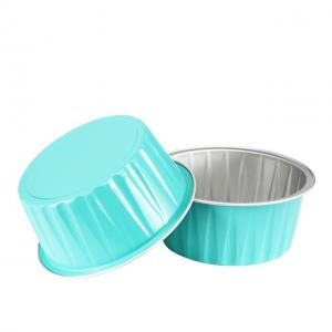 China 125ML 4oz Aluminum Plates Disposable Baking Cups Disposable Cake Containers aluminum pans with lids wholesale