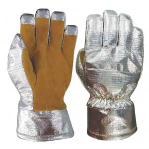 China Flexible Cowhide Leather Firefighting Proximity Gloves Tear Resistance wholesale
