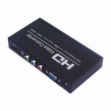 China VGA + YPbPr to HDMI Converter Box with 1080 Pixels Resolution wholesale