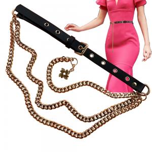 China Nickle Free Womens Trendy Belts Multilayer 42 Inches Length wholesale
