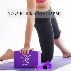 China Gym Yoga Exercise Blocks Set Pilate Brick / Yoga Stretching Belt Bolster wholesale