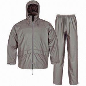 China PU Rainwear for Adults, Waterproof 3,000mm, Jacket and Pants wholesale