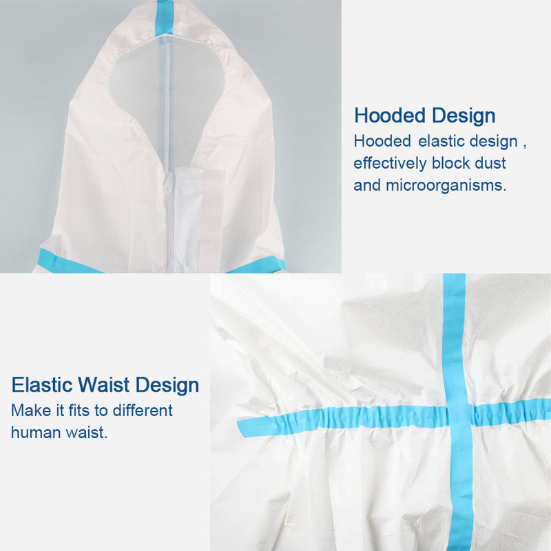 China Splash Repellent Disposable Protective Clothing , Non Woven Disposable Protective Coveralls wholesale