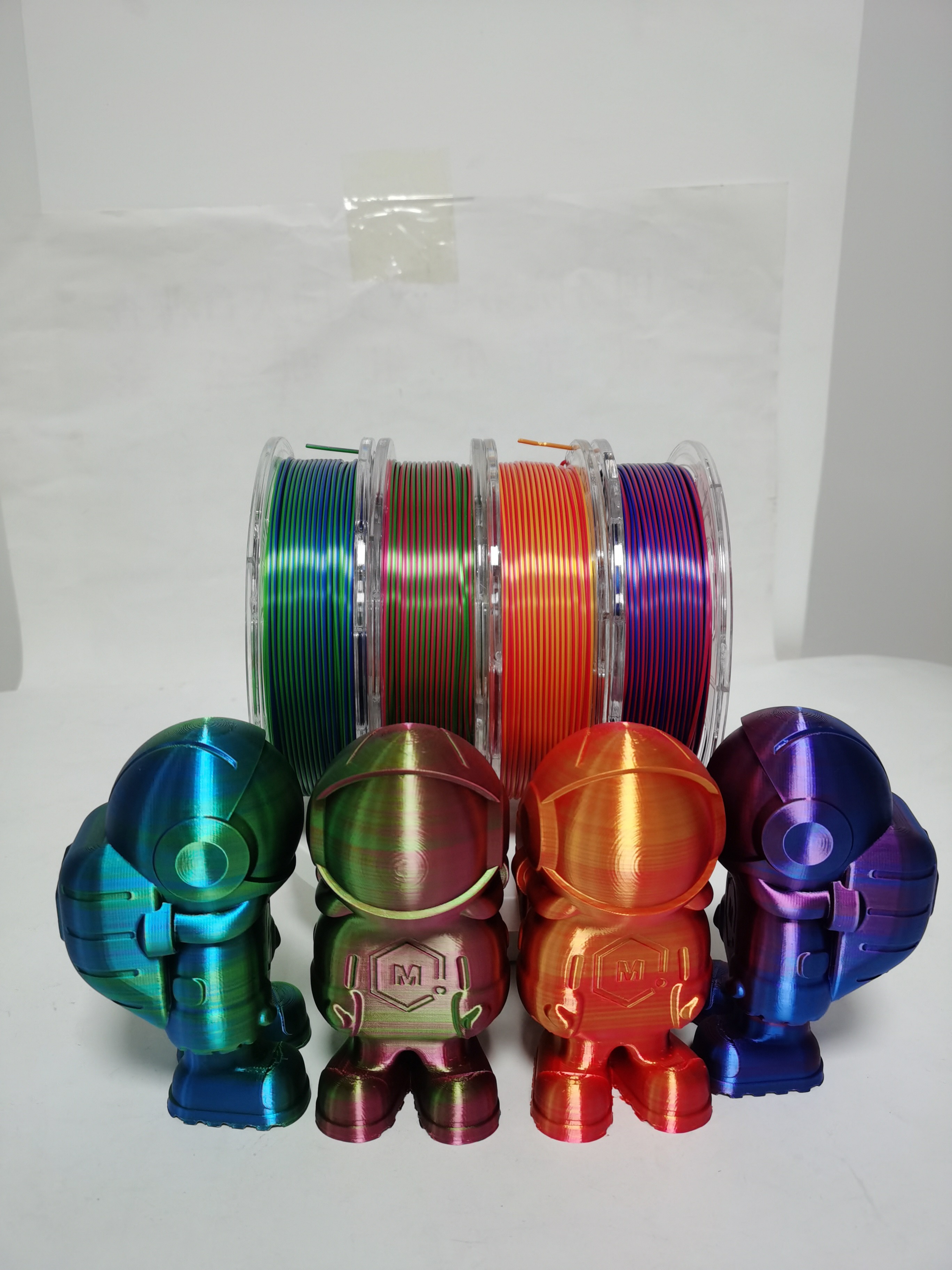 China Silk Dual Color / Triple Color Filament , MSDS 3d Printer Filament wholesale