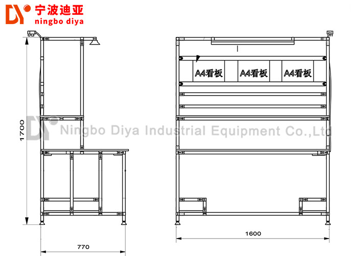 China Anti Static Production Industries Workbench ,Black Lean Tube Detection Workbench wholesale