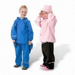 China PU Children's Rainwear, Various Styles are Available wholesale