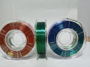 China silk tricolor filament, triple color filament,3 colors,pla filament wholesale